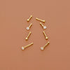 Fashion Printing Sterling Silver Beads Earrings 1 Pair