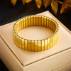 Fashion Punk Metal Retro Geometric Stainless Steel Gold Plated Bracelet