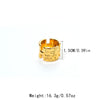 Fashion Punk Wide Edition Stainless Steel Geometric Carved Alphabet Ring With Electroplating For Women