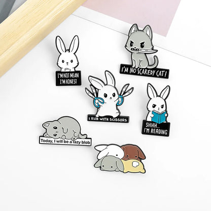 Fashion Rabbit Alloy Stoving Varnish Unisex Brooches