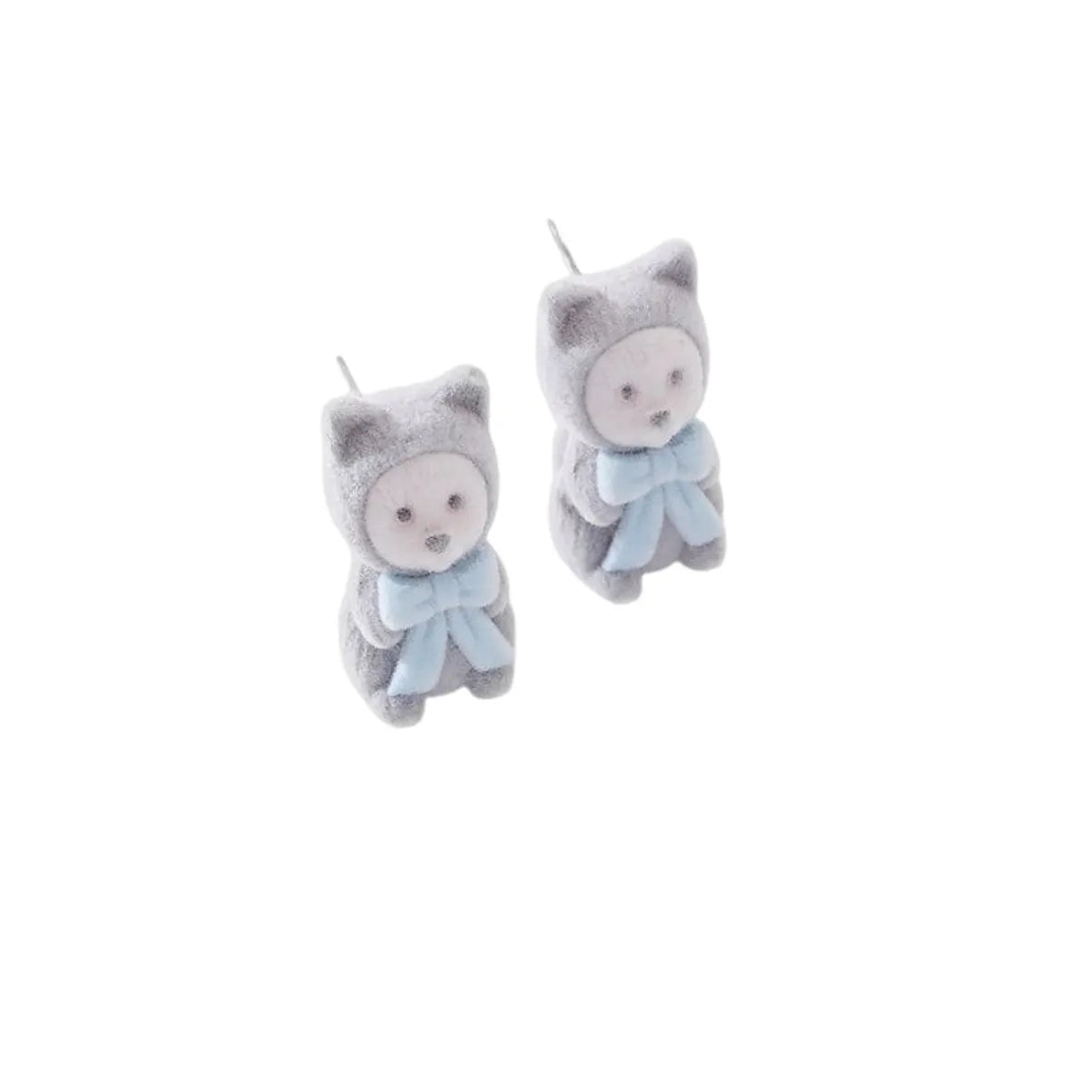 Fashion Rabbit Bear Elephant Flocking Women'S Ear Studs 1 Pair