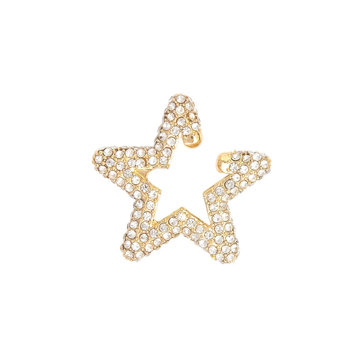 Fashion Rainbow Color Rhinestone Star Stud Earrings