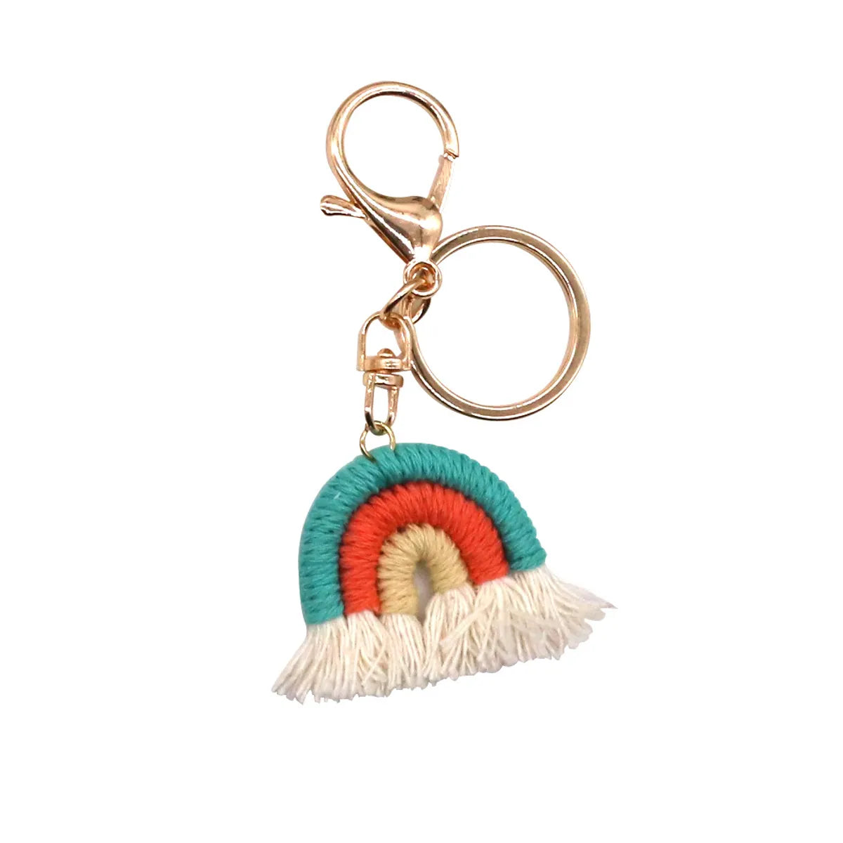 Fashion Rainbow Metal Tassel Bag Pendant Keychain