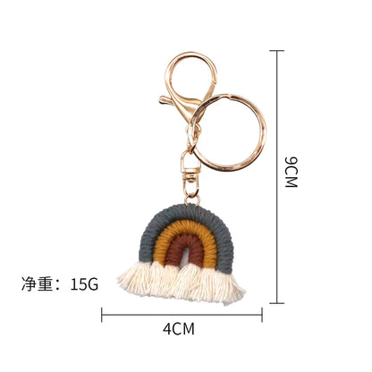 Fashion Rainbow Metal Women'S Bag Pendant Keychain 1 Piece