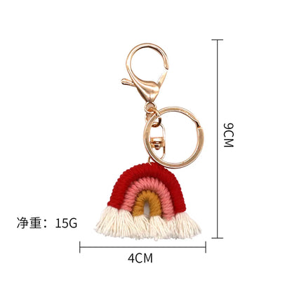 Fashion Rainbow Metal Women'S Bag Pendant Keychain 1 Piece