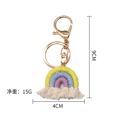 Fashion Rainbow Metal Women'S Bag Pendant Keychain 1 Piece