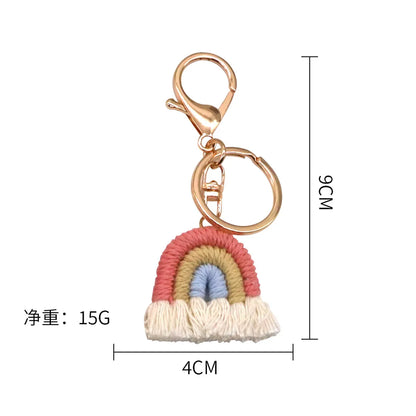 Fashion Rainbow Metal Women'S Bag Pendant Keychain 1 Piece