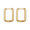 1 Pair Fashion Rectangle Plating 201 Stainless Steel 18K Gold Plated Hoop Earrings