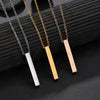 Fashion Rectangle Stainless Steel Plating Pendant Necklace 1 Piece