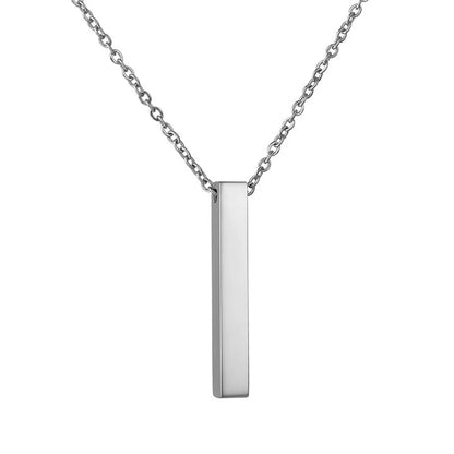 Fashion Rectangle Stainless Steel Plating Pendant Necklace 1 Piece