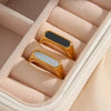 Fashion Rectangle Stainless Steel Plating Shell Gold Plated Rings