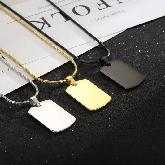 Fashion Rectangle Titanium Steel Plating Chain Titanium Steel Jewelry Accessories 1 Piece