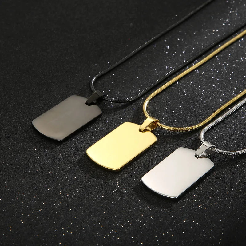 Fashion Rectangle Titanium Steel Plating Chain Titanium Steel Jewelry Accessories 1 Piece