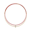 Fashion Red Rope Clavicle Chain 925 Silver Moissanite Inlay Necklace