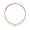 Fashion Red Rope Clavicle Chain 925 Silver Moissanite Inlay Necklace
