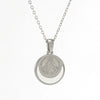 Fashion Religious Titanium Steel Geometric Round Pendant Necklace For Men And Women