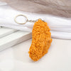 Fashion Resin Chicken Wing And Chicken Leg Keychain Pendant Novelty Food Shape Plastic Charm Accessory