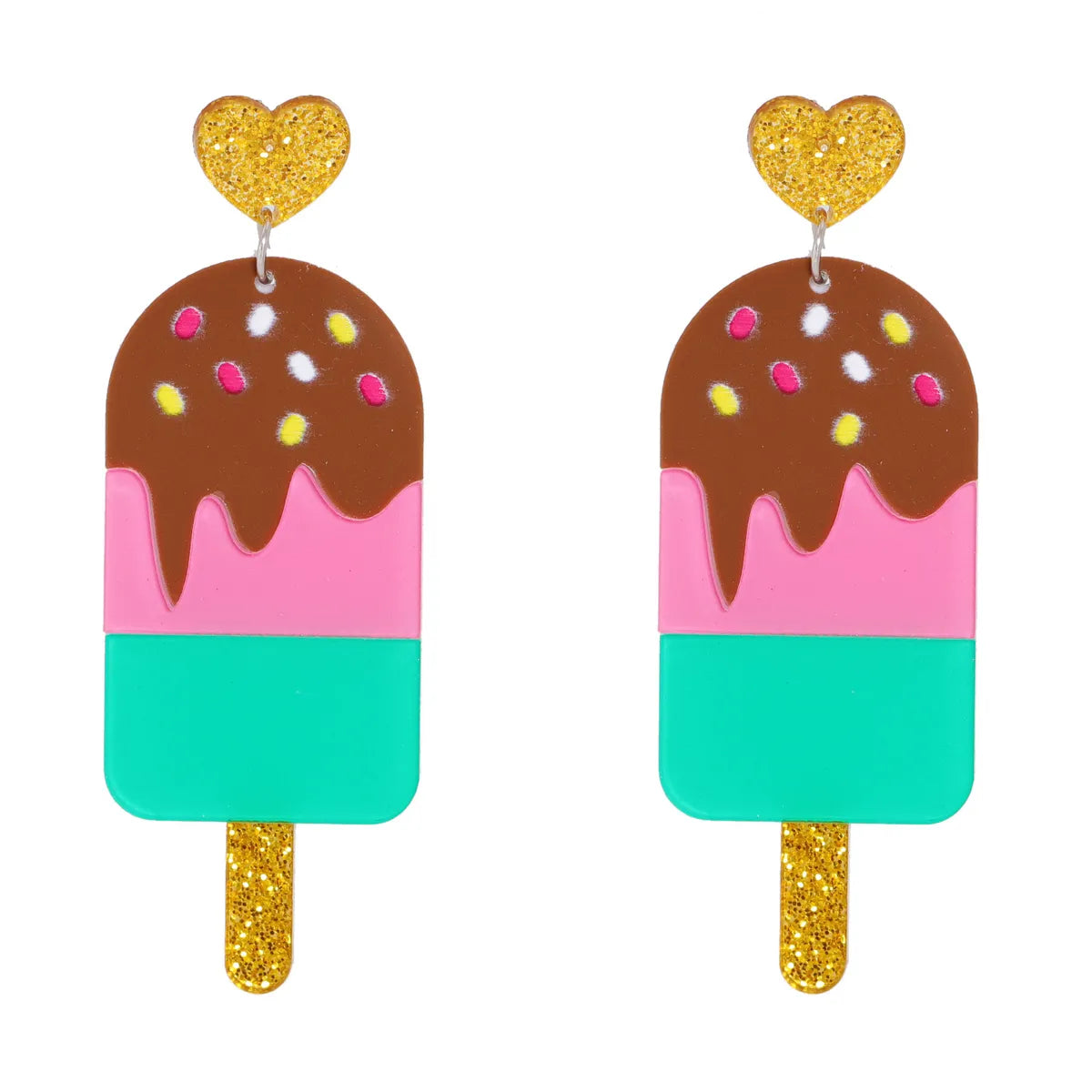 Fashion Resin Creative Ice Cream Earrings