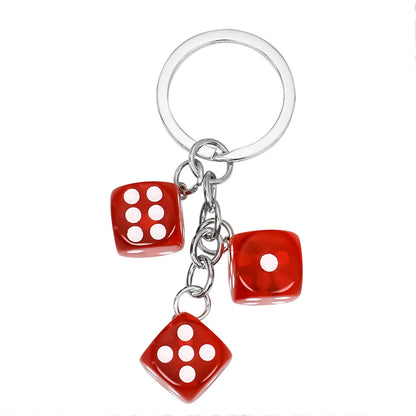 Dice Resin Keychain