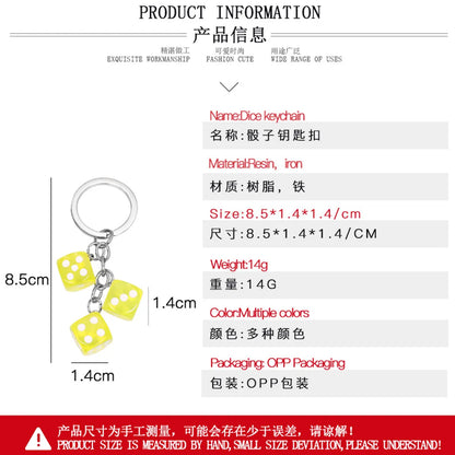 Dice Resin Keychain