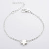 Fashion Retro Allmatch Alloy Fivepointed Star Chain Bracelet For Women With Electroplating Design