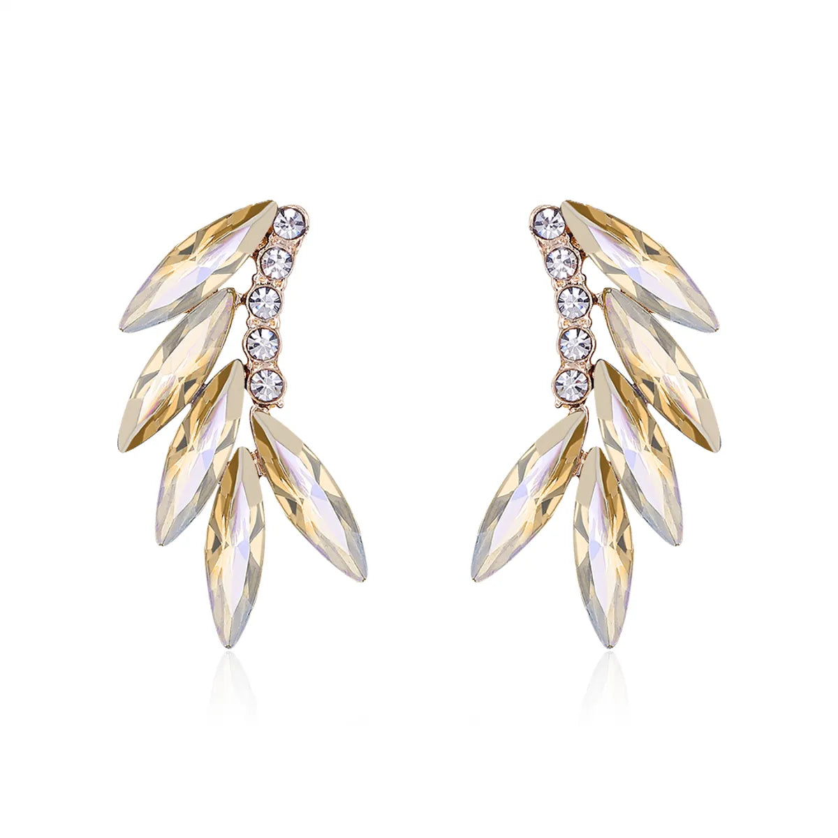 Vintage Style Baroque Style Fashion Wings Alloy Crystal Rhinestones Ear Studs