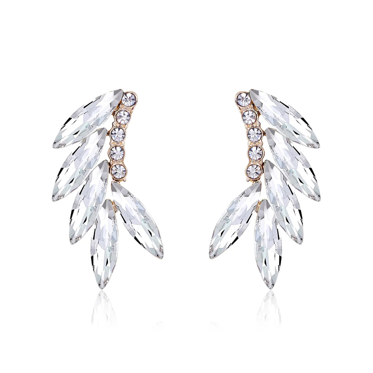 Vintage Style Baroque Style Fashion Wings Alloy Crystal Rhinestones Ear Studs