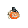 Fashion Retro Alloy Pumpkin Hat Brooch With Dripping Oil Finish Geometric Exaggerated Pin For Women And Unisex