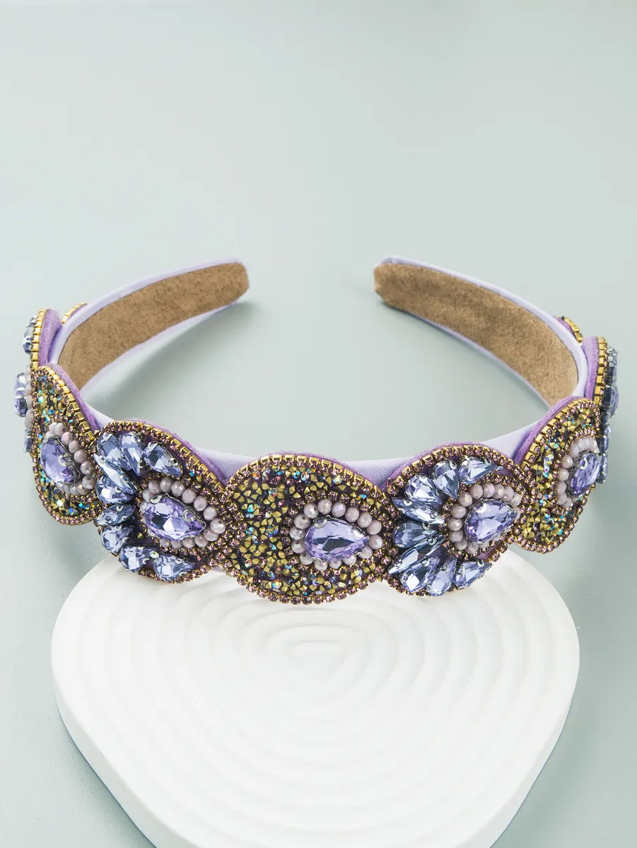 Fashion Retro Baroque Inlay Crystal Headband Hair Accessories