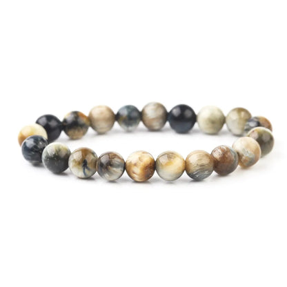 Fashion Retro Bracelet Round Natural Tiger Eye Stone Bracelet