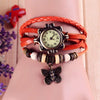 Fashion Retro Butterfly Pendant Bracelet Watch Stainless Steel