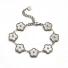 Fashion Retro Flower Stainless Steel Women's Bracelet With Electroplating