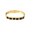 Fashion Retro Geometric Diamond Bracelet Stackable Stainless Steel Jewelry Electroplated Vintage Style