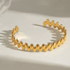 Fashion Retro Geometric Oval Bean Stitching Stainless Steel Electroplated Bracelet