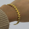 Fashion Retro Geometric Oval Bean Stitching Stainless Steel Electroplated Bracelet