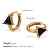 Fashion Retro Geometric Shape 316L Stainless Steel Goldplated Earrings For Women