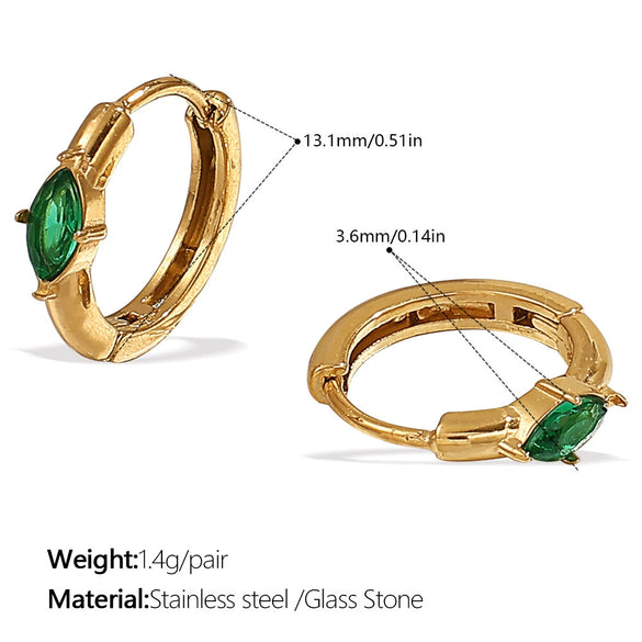 Fashion Retro Geometric Shape 316L Stainless Steel Goldplated Earrings For Women