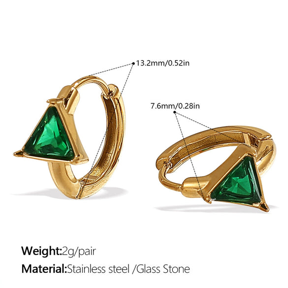 Fashion Retro Geometric Shape 316L Stainless Steel Goldplated Earrings For Women