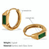 Fashion Retro Geometric Shape 316L Stainless Steel Goldplated Earrings For Women