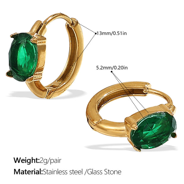 Fashion Retro Geometric Shape 316L Stainless Steel Goldplated Earrings For Women