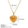 Fashion Retro Heart 316L Stainless Steel Gold Plated Pendant Necklace For Women