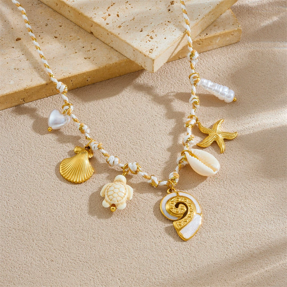 Fashion Retro Highend Stainless Steel Goldplated Animal Zodiac Pendant Necklace