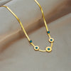 Fashion Retro Light Luxury Jewelry Snake Bone Chain Necklace And Bracelet Natural Turquoise Titanium Steel Electroplated