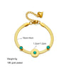 Fashion Retro Light Luxury Jewelry Snake Bone Chain Necklace And Bracelet Natural Turquoise Titanium Steel Electroplated