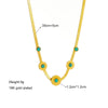 Fashion Retro Light Luxury Jewelry Snake Bone Chain Necklace And Bracelet Natural Turquoise Titanium Steel Electroplated