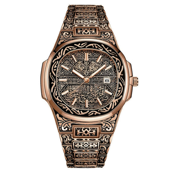 Fashion Retro Men's Alloy Watch With Oval Dial