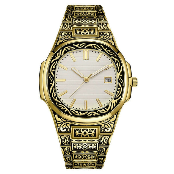 Fashion Retro Men's Alloy Watch With Oval Dial