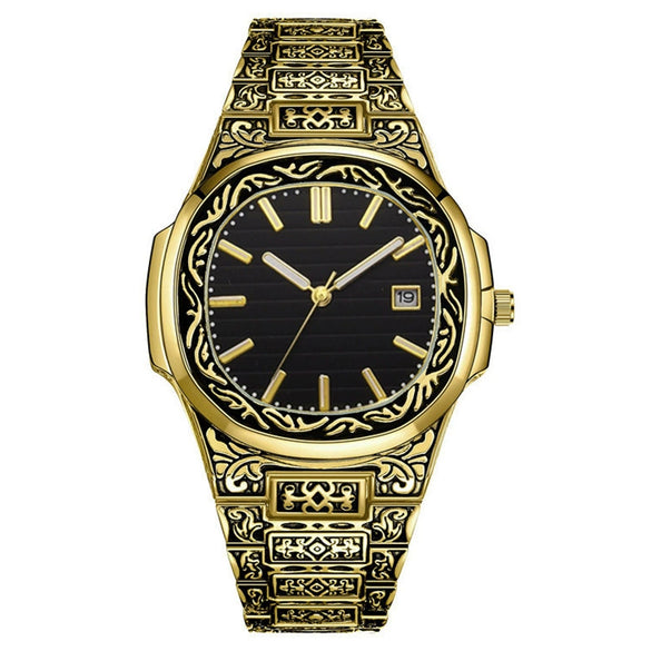 Fashion Retro Men's Alloy Watch With Oval Dial