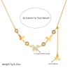 Fashion Retro Round Pearl Smooth White Shell Butterfly Pendant Tassel Chain Stainless Steel Necklace With Animal Zodiac Pattern And Electroplating Treatment