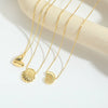 Fashion Retro Shell Pendant Necklace For Ladies Copper Material Heart Shape Electroplating Process O Word Chain